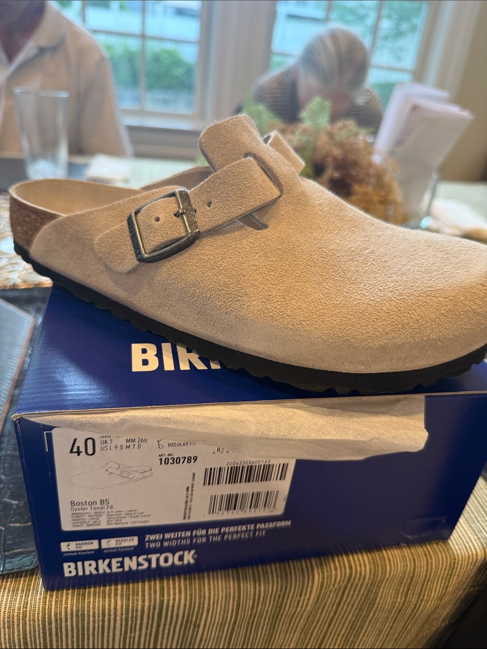 Birkenstock Boston Suede Clog - Beige